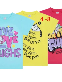 Футболка для садика и школы.девочка.набор 3 шт