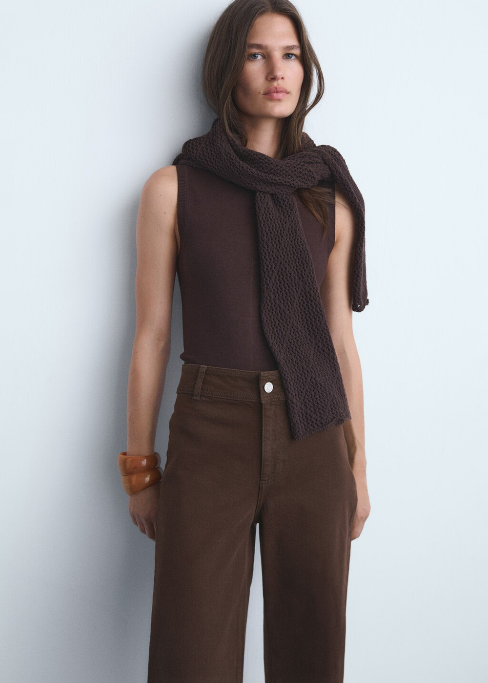 Джинсы-кюлоты Catherin с высокой талией