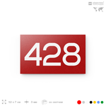 Номер на дверь 428, табличка на дверь для офиса, квартиры, кабинета, аудитории, склада, красная 120х70 мм, Айдентика Технолоджи