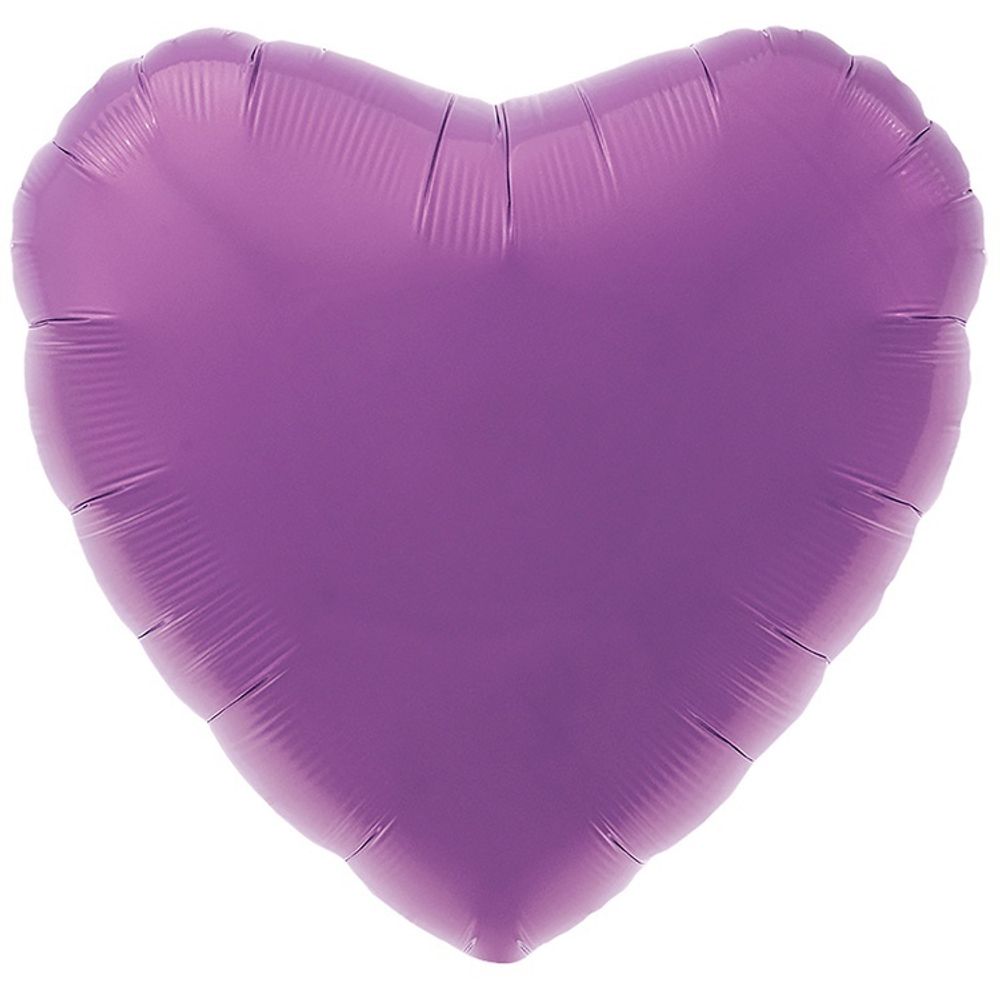 Шар &quot;Сердце&quot; Металлик Фиолетовый 45 см