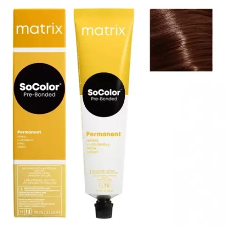 Matrix SoColor Pre-Bonded 5C Светлый шатен медный Крем-краска для волос, 90мл
