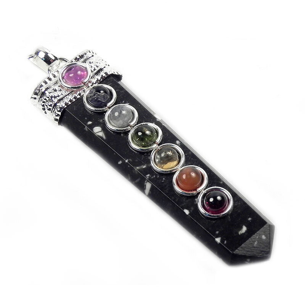 Кулон "7 чакр" самоцветы