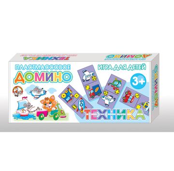 Домино пластмассовое "Техника" мал.
