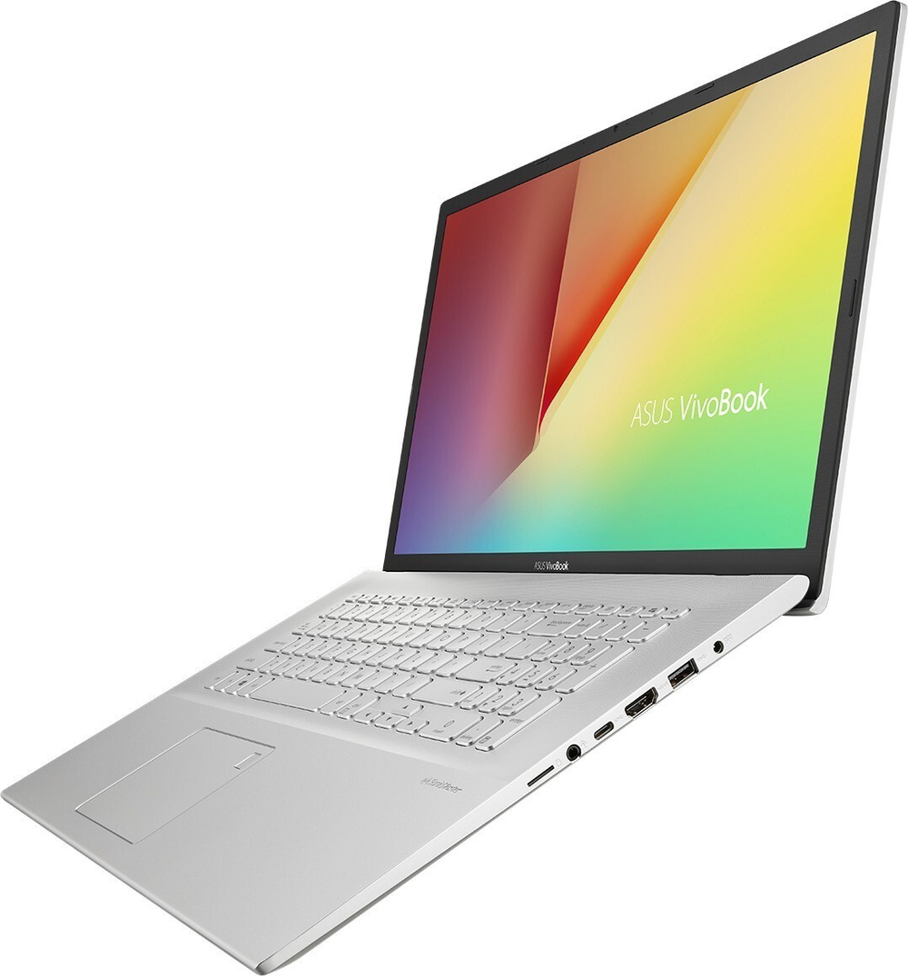 Ноутбук ASUS VivoBook 17 K712JA-BX243T 90NB0SZ3-M04190 Intel Core i3 1005G1/ 8192 Mb/ 17.3; HD+ 1600x900/ 256 Gb SSD/ Intel UHD Graphics/ Windows 10 Home/ серебристый
