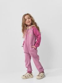 Комбинезон с карманами Колор блок "Орхидея" утепленный