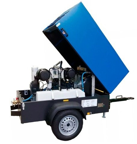 Компрессор винтовой передвижной дизельный LIUTECH LUY050-7 на шасси W527-460