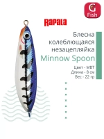Блесна для рыбалки колебалка Minnow Spoon, 8см, 22гр