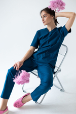 Блуза женская м640 toray стретч opal blue