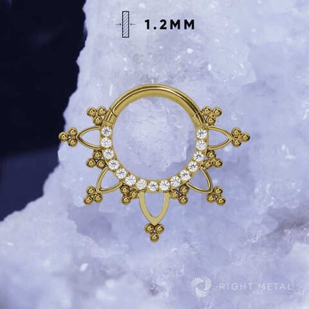 Кликер Delaria Crystal PVD Yellow 1.2мм