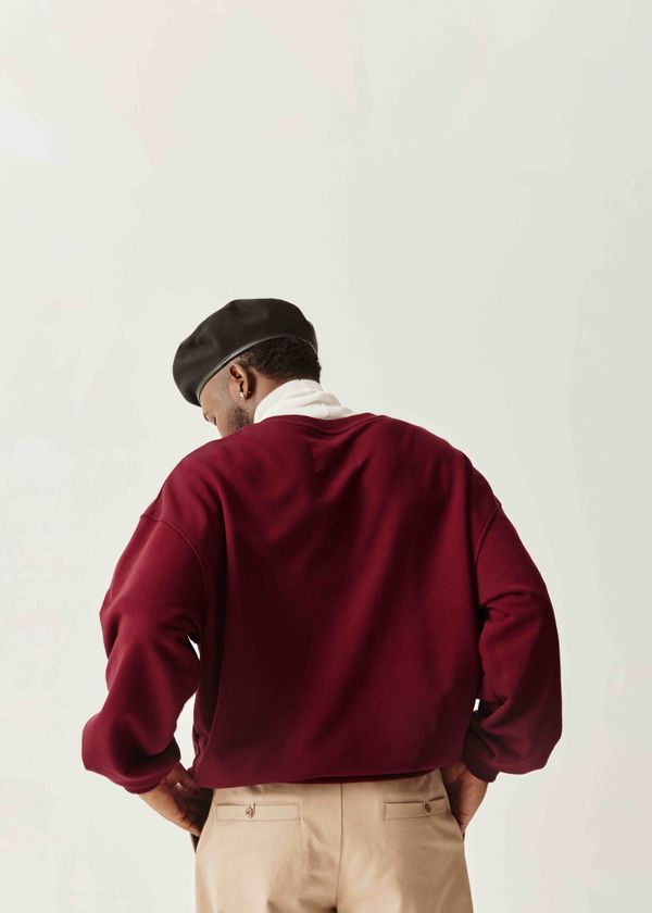 Толстовка College вишневая - фото 20