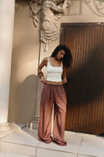 Майка из рибаны на бретелях lightyellow