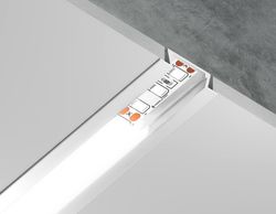 Ambrella Алюминиевый профиль встраиваемый 21.5*6.8 для светодиодной ленты до 11мм Alum Profile GP1001WH