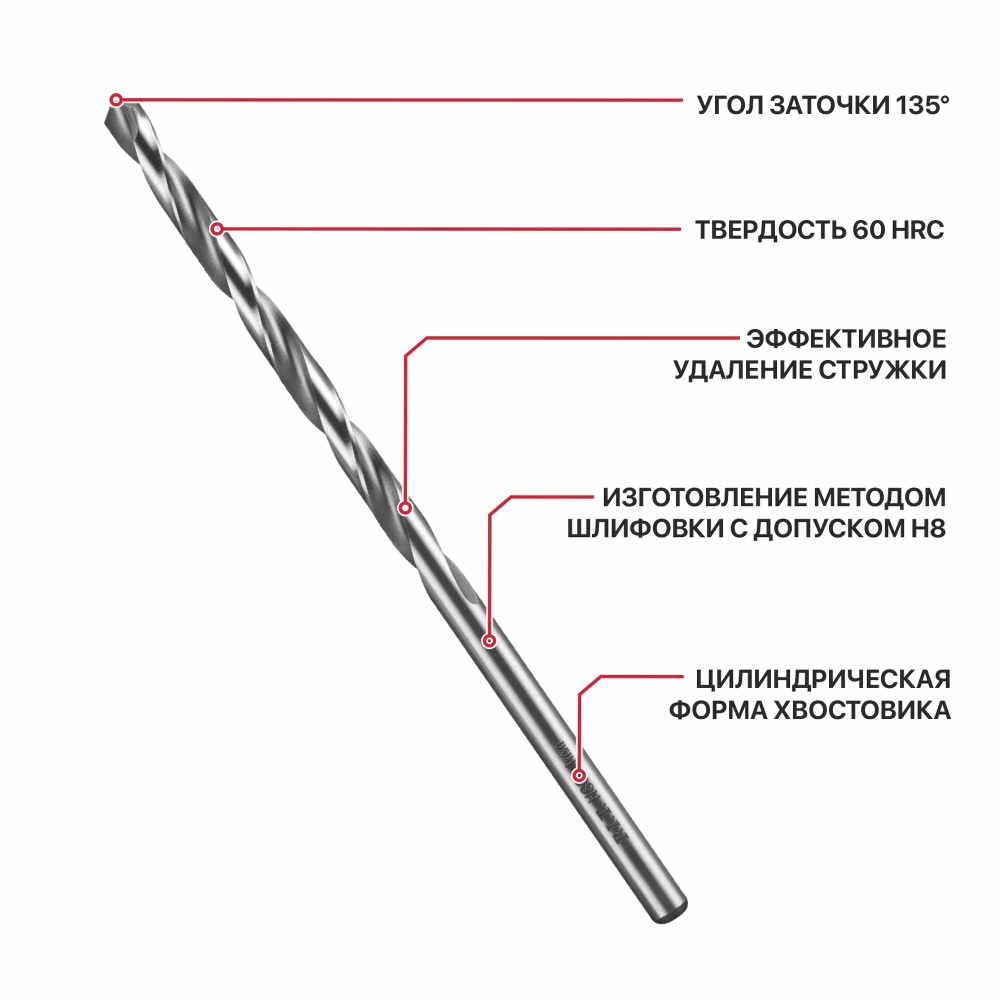 Сверло по металлу спиральное P.I.T. Ø1,0x34мм, (AMED01-0001)