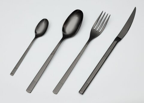 Набор столовых приборов на 6 персон 24 предмета Belo Inox Capri черный