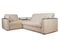 Диван угловой с Баром Неаполь 1,4 - Velutto 17 бежевый/ коричневая накладка