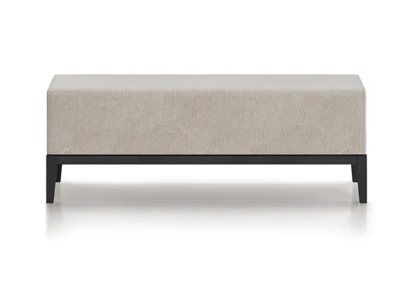 Банкетка Fjord 120 см (молочный рогожка, бук под эмалью)