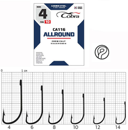 Крючки Cobra Allround CRYSTAL сер. CA116 разм. 012 10шт.