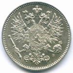 50 пенни 1914 год (S). Россия для Финляндии. XF-AU