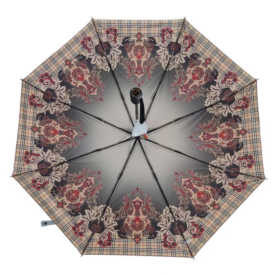 Зонт с серебристым куполом Рисунок внутри 255-В-08