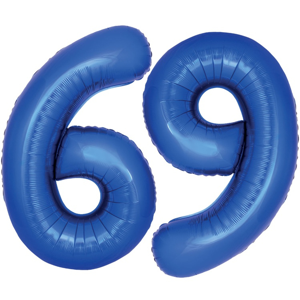 Шар фольгированный Цифра 9 101 см (Синий)
