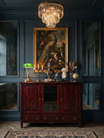 Тумба 180х50х145, Джоли, 3 двери 3 ящика для одежды, для спальни, гостиной, детской, прихожей, массив березы, красный, MAKOSA