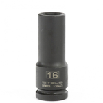 Головка ударная удлиненная шестигранная, 16 мм, 1/2, CrMo Stels