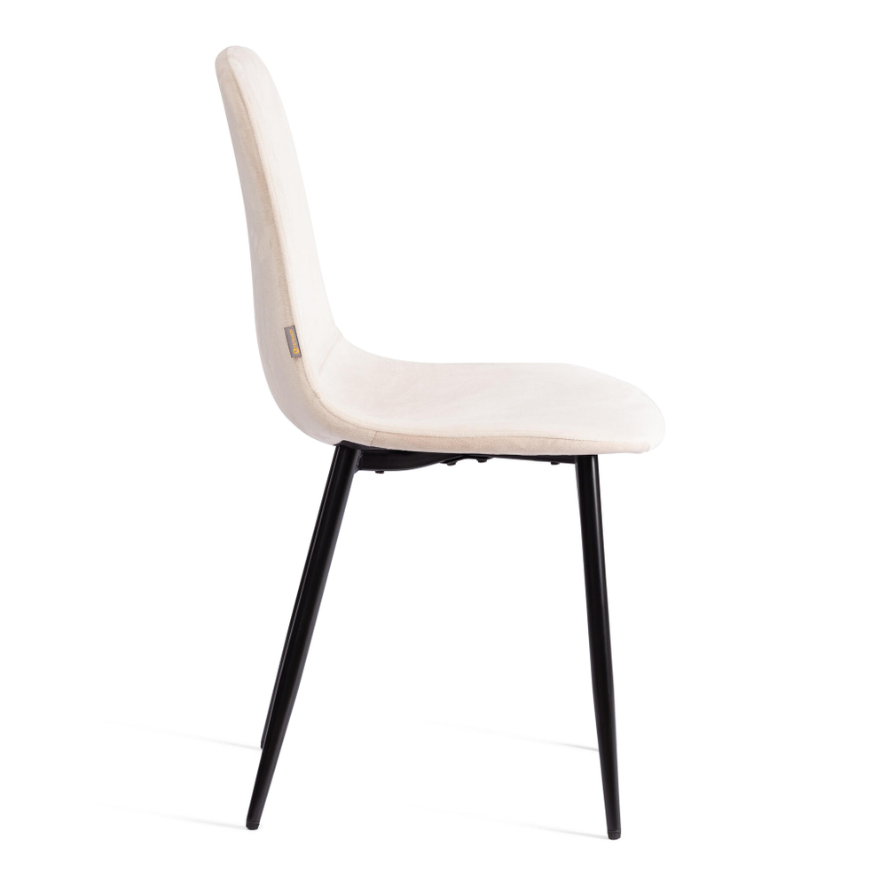 Стул BREEZE (mod. JSC-58) Велюр/металл , 44 х 53 х 86 см, beige (бежевый) HLR2 / черный  (Комплект из 4 шт.)