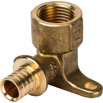 STOUT Угольник настенный с креплением 16x1/2" аксиальный для труб из сшитого полиэтилена