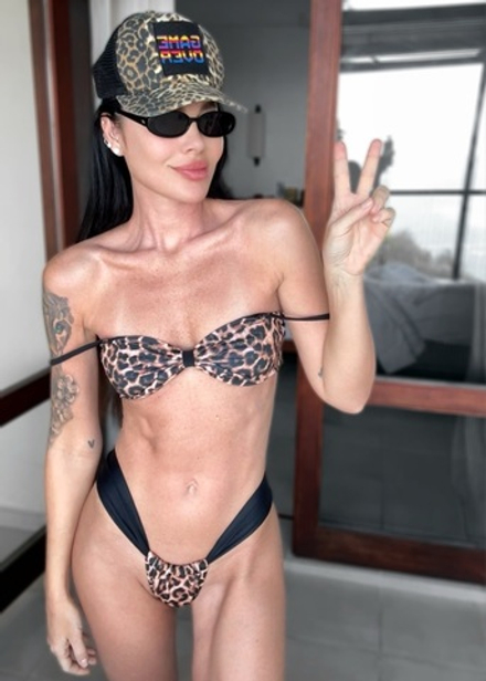 Купальник БАНТИ леопард пошив