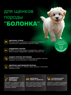 Quattro корм для щенков породы Болонка, с ягненком, 6 кг, QUATTRO