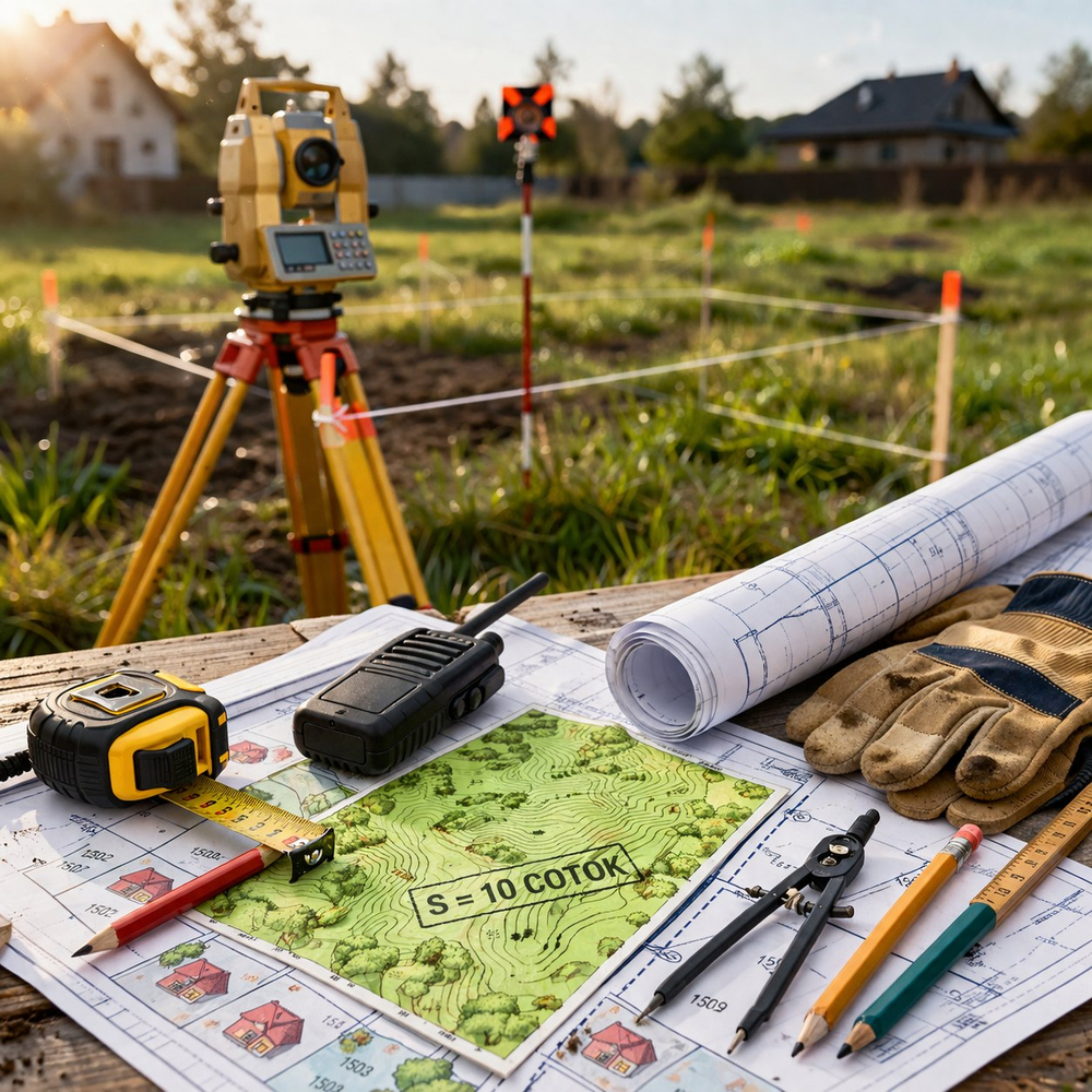 Разбивочные работы* цена от 1200 руб. точка, зависит от сложности выполнения работ.