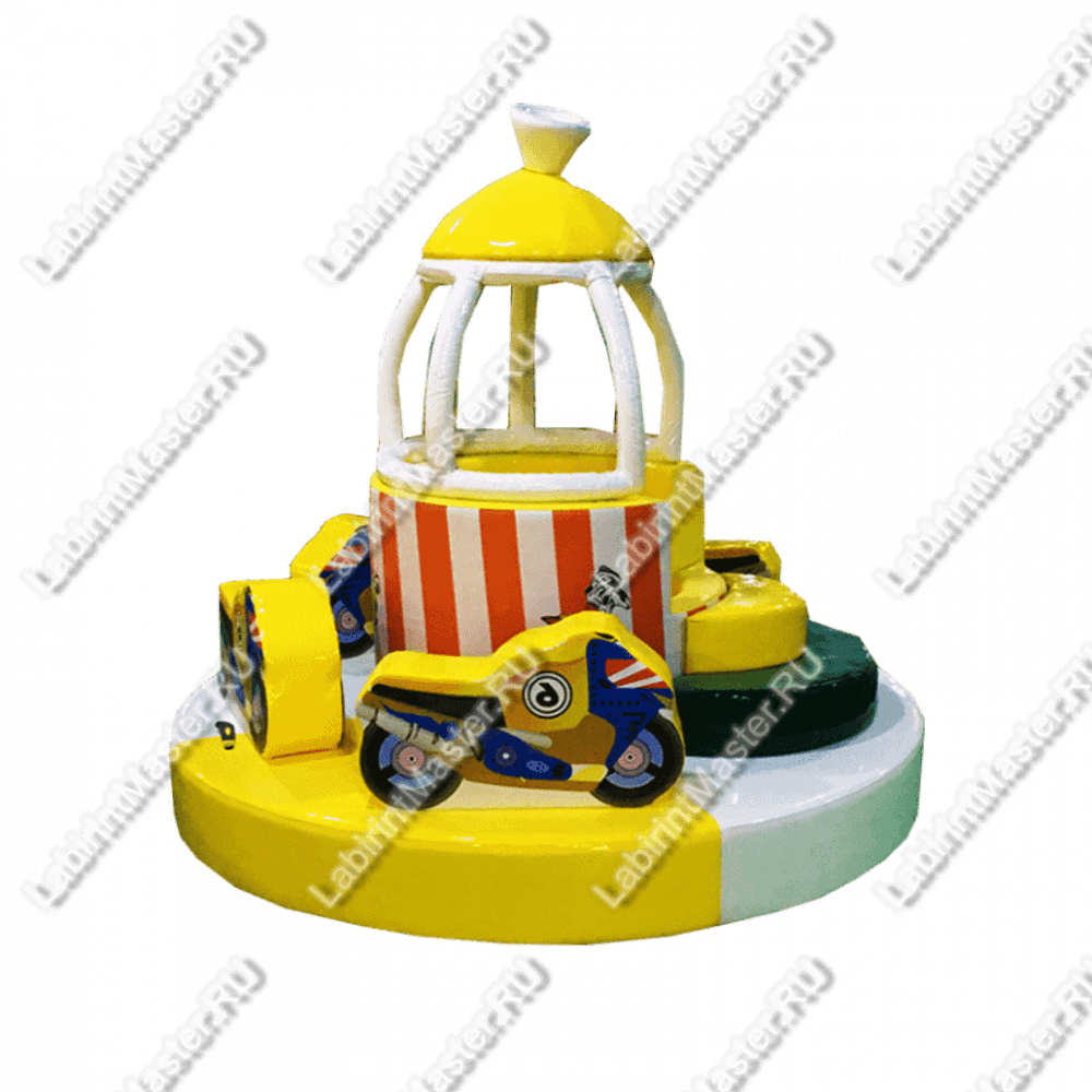 Электрическая карусель детская 4KIDS "Мототрек"