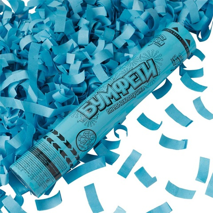 Хлопушка Бумфети 30см конф бум голубое