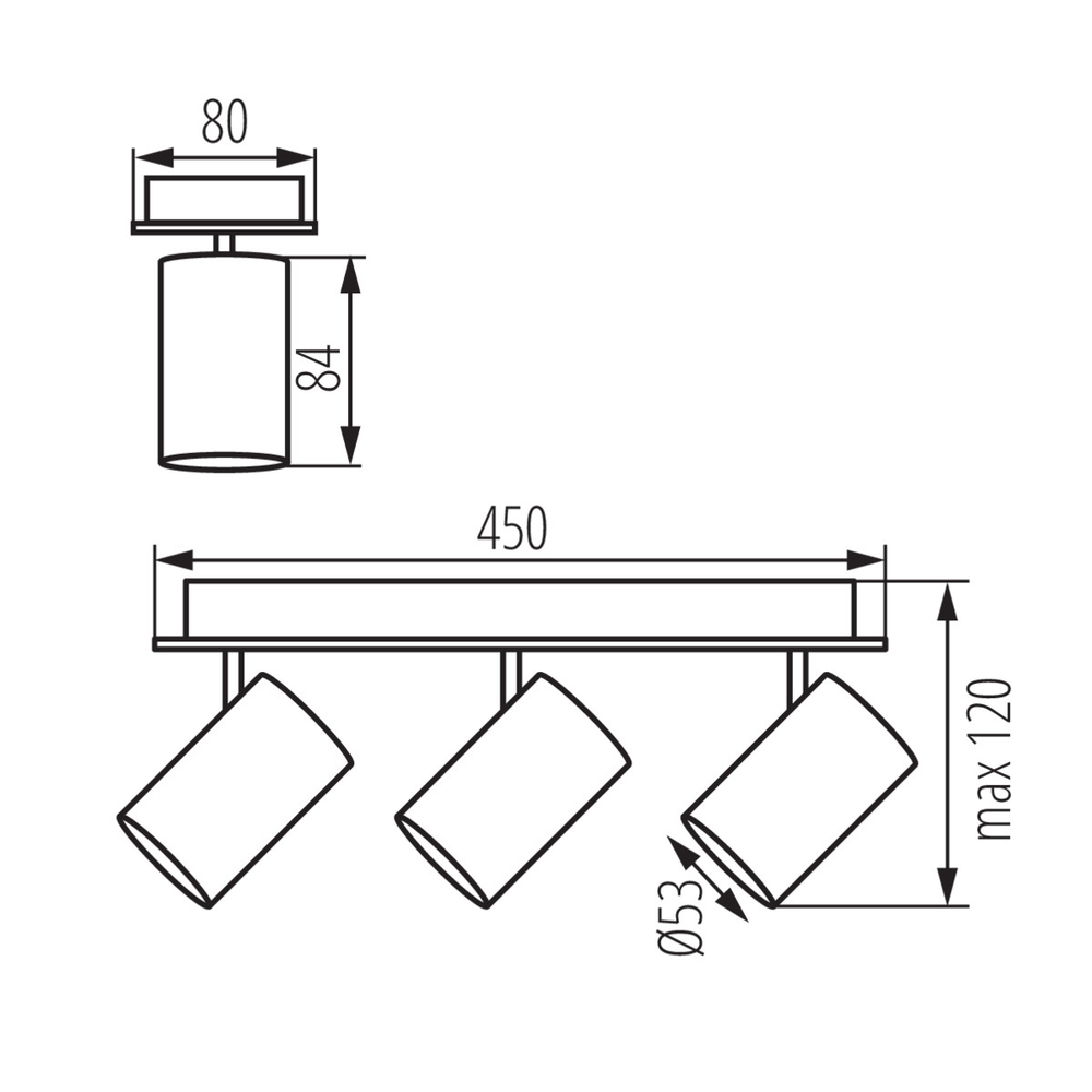 Светильник настенно-потолочный EVALO EL-3I W-SR