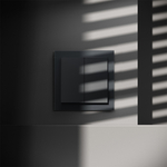 Перекрестный переключатель встраиваемый VOLTUM S70 двухклавишный 10А, (графит)