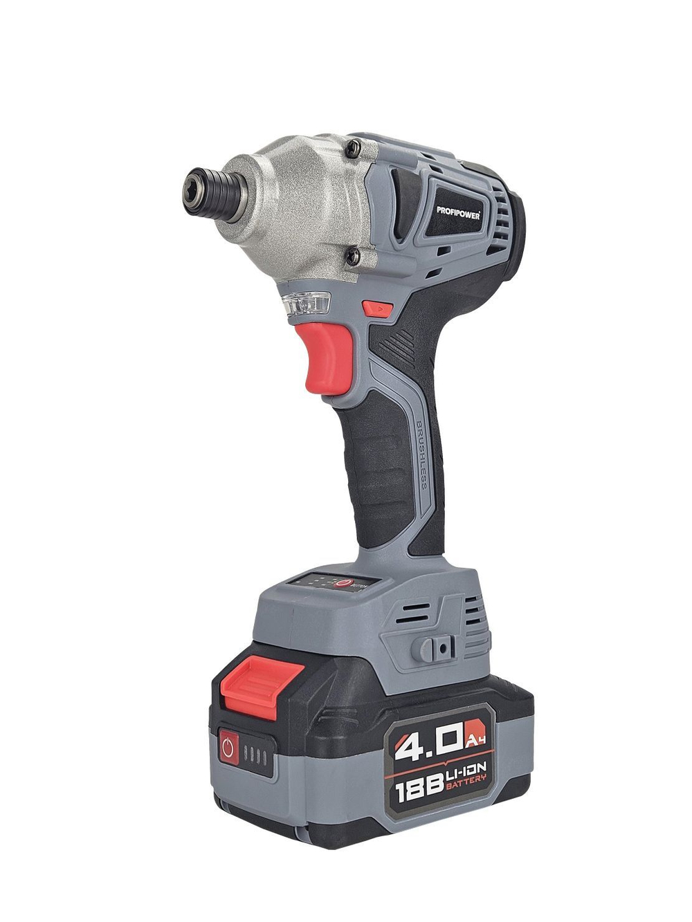 Аккумуляторный беcщеточный винтоверт PROFIPOWER MKDTD-18V (18В,Li-ion-2шт, 4.0Ач, 220Нм,З/У, в кейсе)