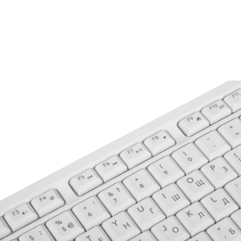 Комплект (клавиатура + мышь) A4Tech Fstyler F1010, белый/серый, USB (мембранная)