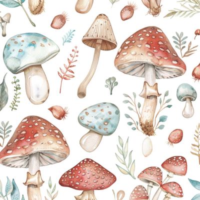 Акварельные грибочки