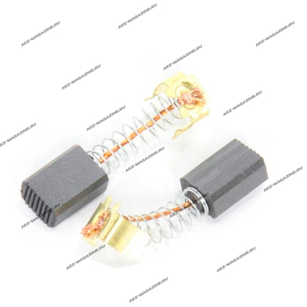 Электроугольная щетка 5х8х11 Пружина, пятак-зацепы (для Интерскол ДЭ-500ЭР)