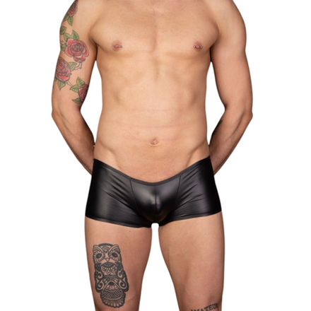 Мужские трусы хипсы черные под кожу Cosmos Colors MR30_B