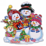 Плакат «Весёлые снеговики» 23 см