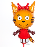 Шар с клапаном (12''/30 см) Мини-фигура, Три Кота, Карамелька 1 шт.