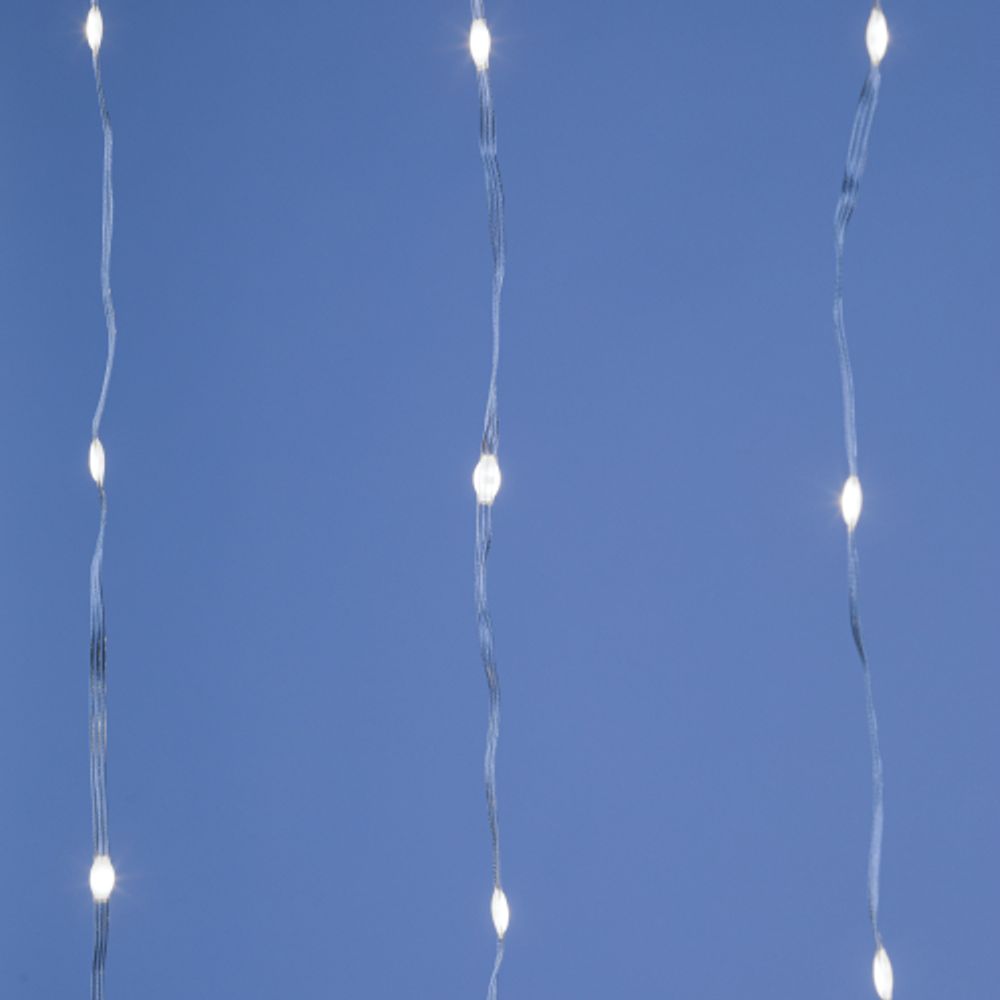 Светодиодная новогодняя гирлянда ЭРА ENIN-200WD занавес водопад холодный белый 3*2 м 200 LED IP20