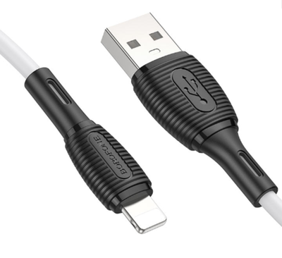 Кабель Borofone BX86 USB-Lightning 2.4А 1м Silicone White