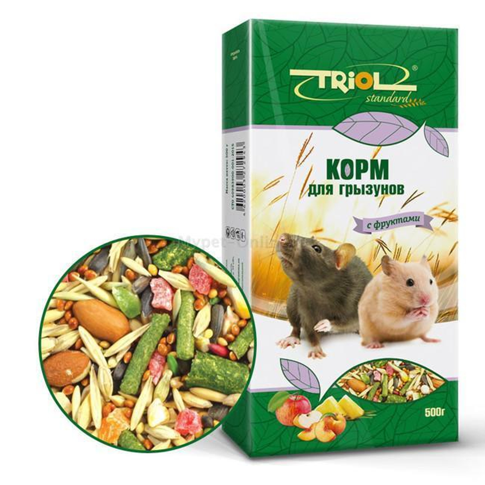 Корм для грызунов с фруктами, 500г, Тriol Standard