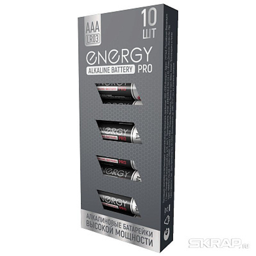 Батарейка алкалиновая Energy Pro LR03/10K (AAA) (10шт в коробке) (104975)