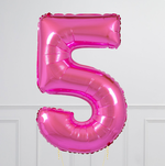 FM Шар 40" / 102 см "Цифра 5" фуксия фуше (БГ-60)