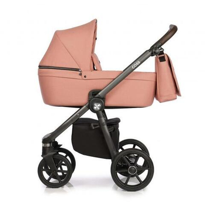 Детская коляска Roan Coss 2 в 1 эко-кожа New 2021 Rosy (Розовый)
