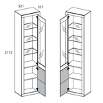 Шкаф с витриной