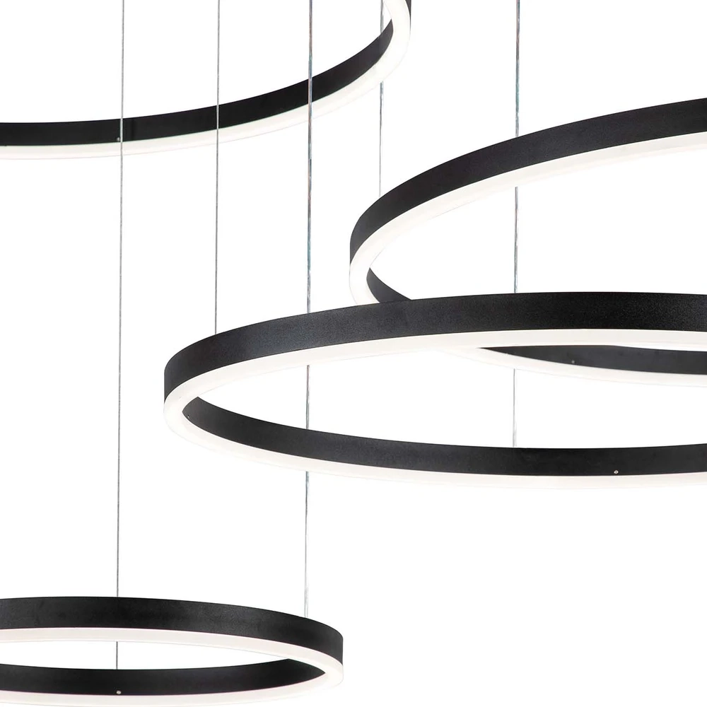 Подвесная люстра Indigo GALASS 14001/4P Black V000034L